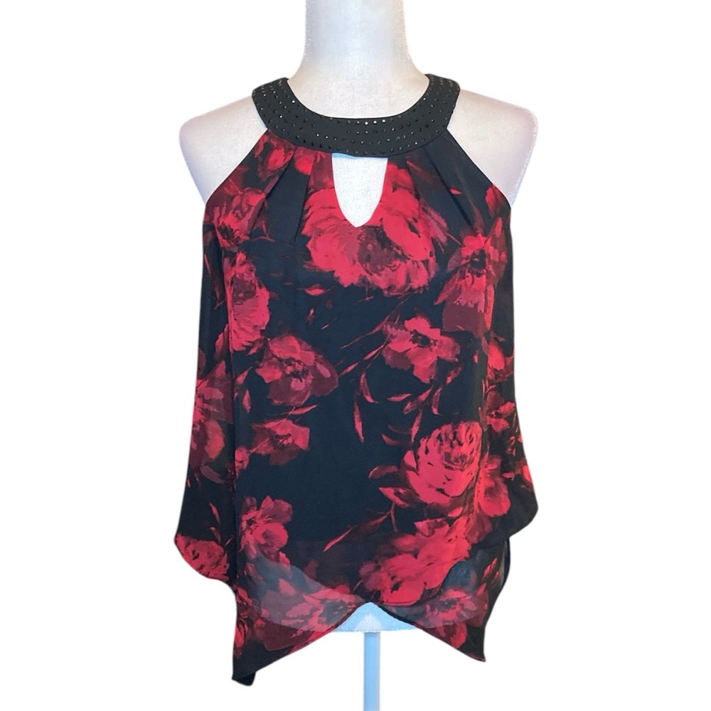 Floral halter neck top